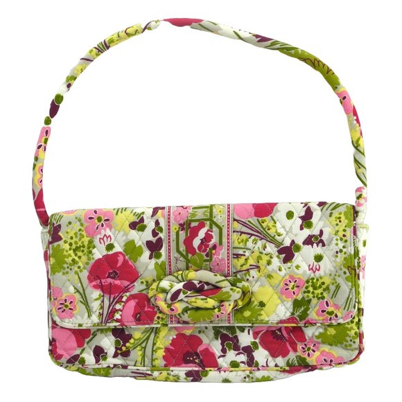 Vera Bradley Knot Just A Clutch Quilted Shoulder Bag - Make Me Blush Retired - Picture 1 of 7